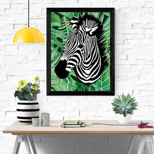 Zebra Minimalistic Art Print Wall Decor 8"x10"